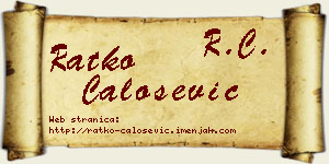 Ratko Čalošević vizit kartica